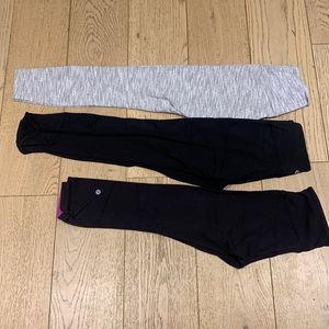 Lululemon pants - 3 pack size 4